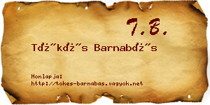Tőkés Barnabás névjegykártya