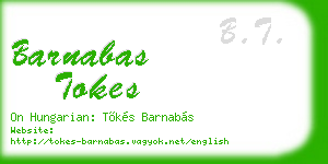 barnabas tokes business card